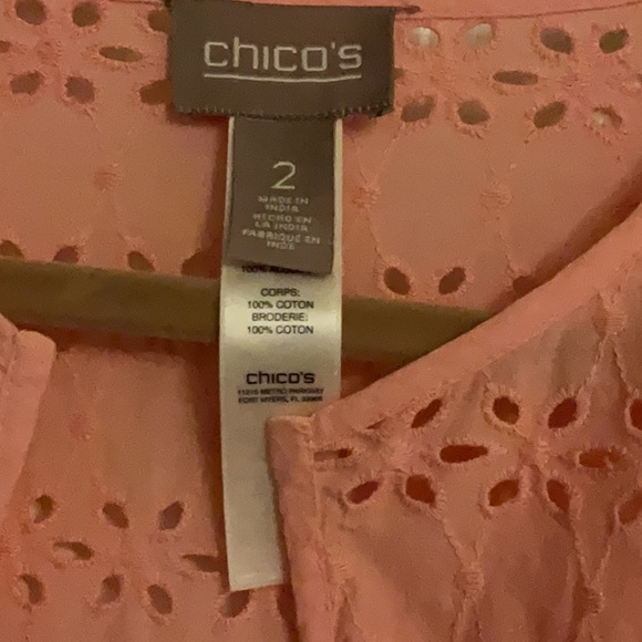 Chico’s eyelet open front jacket. - Picture 2 of 5